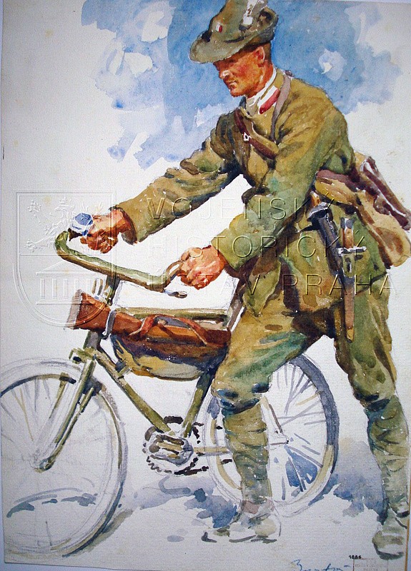 Bartoš Břetislav: Cyklista 6. čs. divize v Itálii; 1918