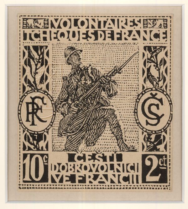 Kupka František: Čeští dobrovolníci ve Francii; kolem 1916