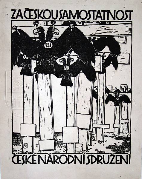 Preissig Vojtěch: Za českou samostatnost; 1916