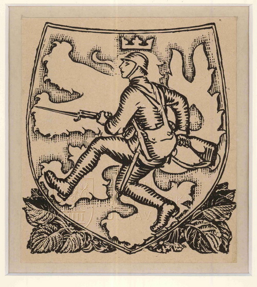 František Kupka, Návrh střeleckého odznaku pro čs. střelecké pluky ve Francii, 1917