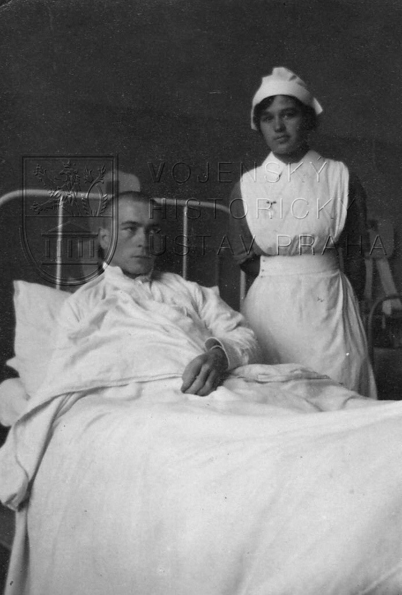 Josef Bartík v nemocnici ve Veroně, 1918