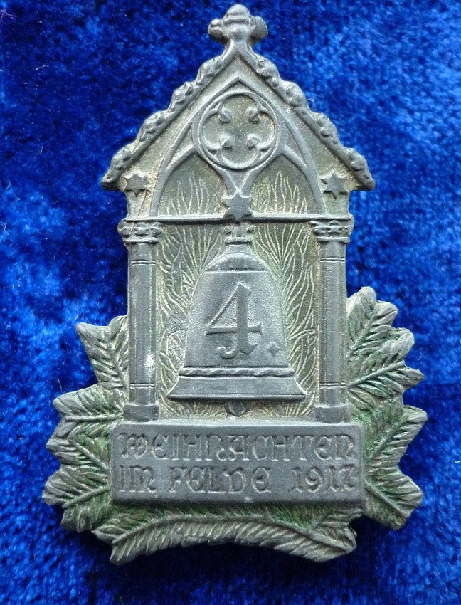 Pamětní čepicový odznak "4. vánoce v poli 1917"