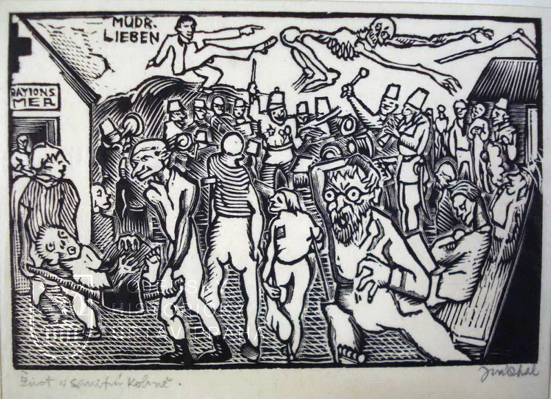 Josef Váchal, Život v sanitní koloně, Československo, 1919