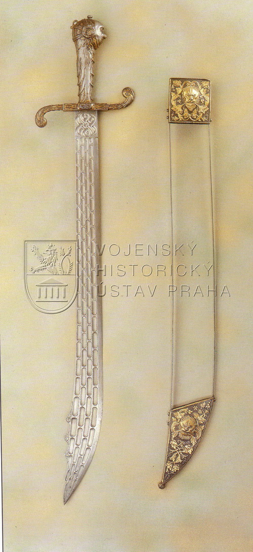 Tesák typu falcione, F. Gelfo, Brescia, kolem 1530