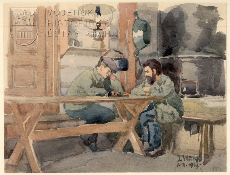 Jindřich Vlček, Hra v šachy, Rusko, 1.12. 1917