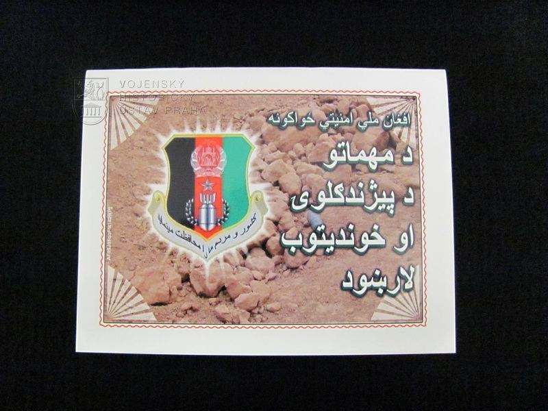 Informační brožura o nevybuchlé munici z afghánské provincie Lógar