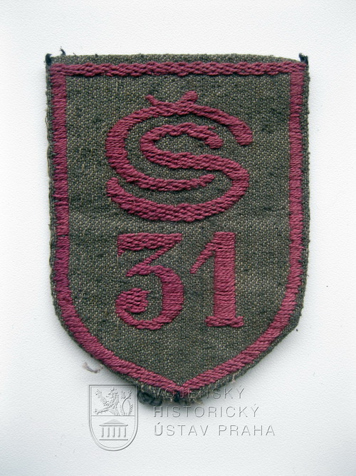 Rukávový štítek 31. čs. střeleckého pluku, 1918