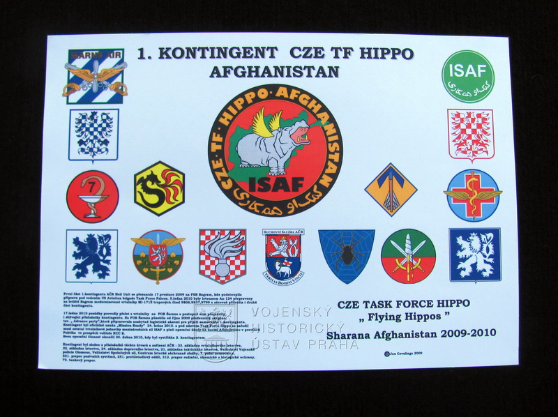Pamětní list 1. kontingentu HELI UNIT AČR ISAF v Afghánistánu