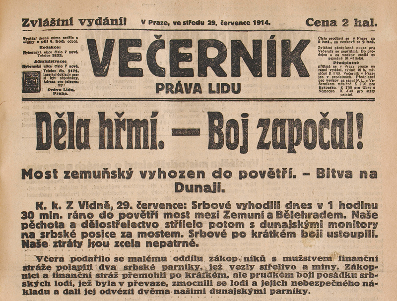 Před sto lety vypukla „světová válka“, první ze dvou největších konfliktů v dějinách lidstva