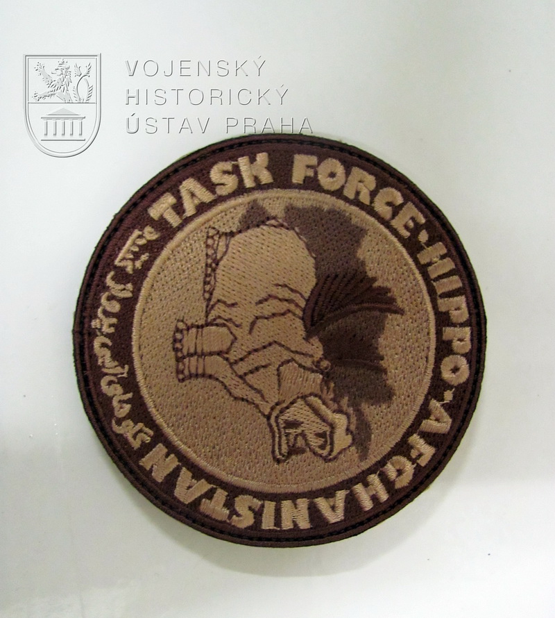 Rukávové označení jednotky Task Force Hippo z operace ISAF (Afghánistán – Paktika)