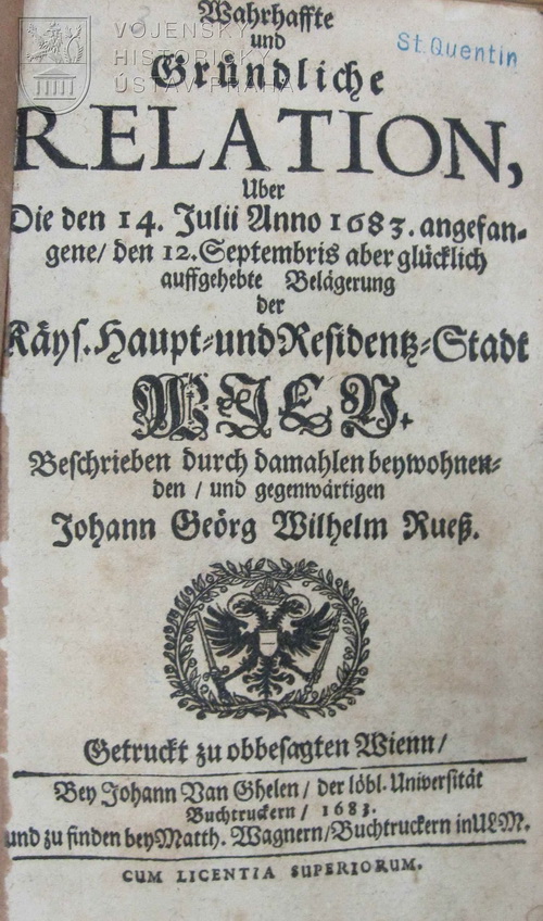 RUESS, Johann Georg Wilhelm. Wahrhaffte und Gründliche Relation