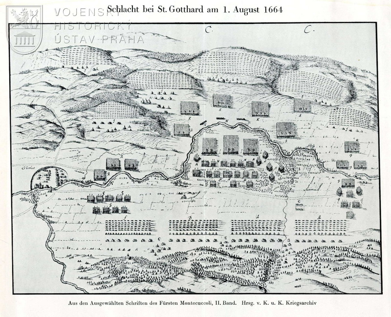 MONTECUCCOLI, Raimund. Die Schlacht bei St. Gotthard am 1. August 1664.