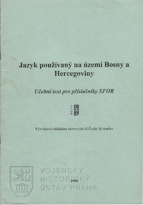 Učební text pro příslušníky jednotek SFOR