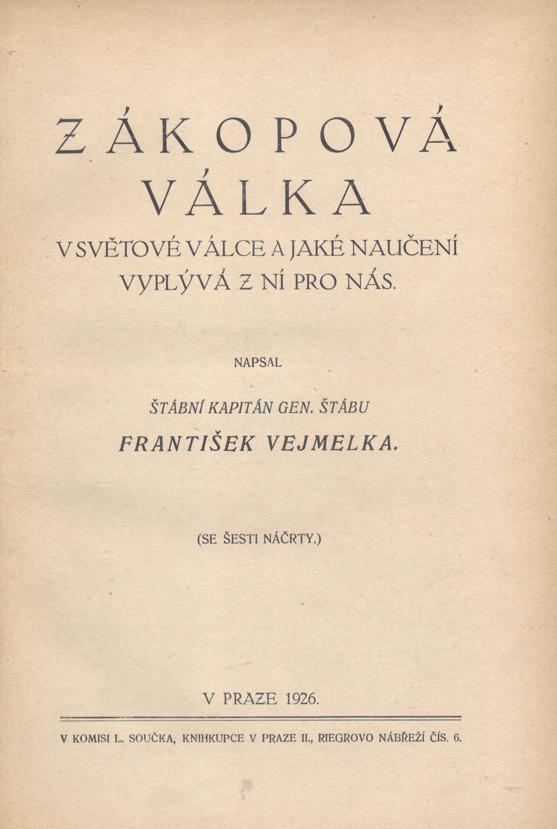 Titulní list knihy.
