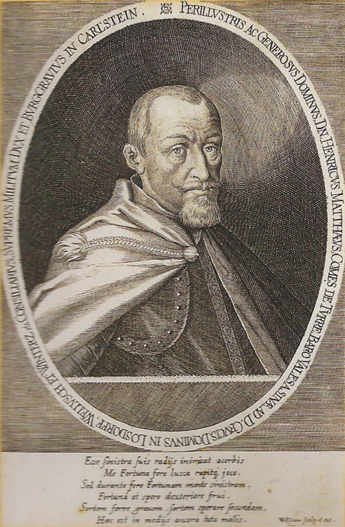 Generál-lajtnant českých stavů Jindřich Matyáš hrabě Thurn.