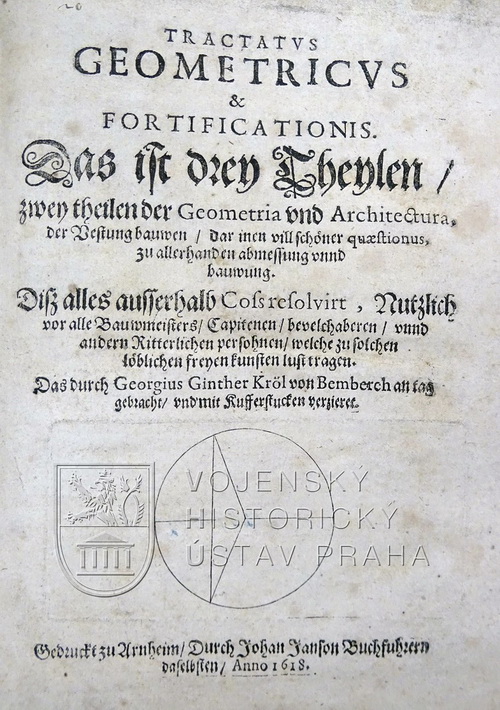 Titulní list Tractatus geometricus & fortificationis.