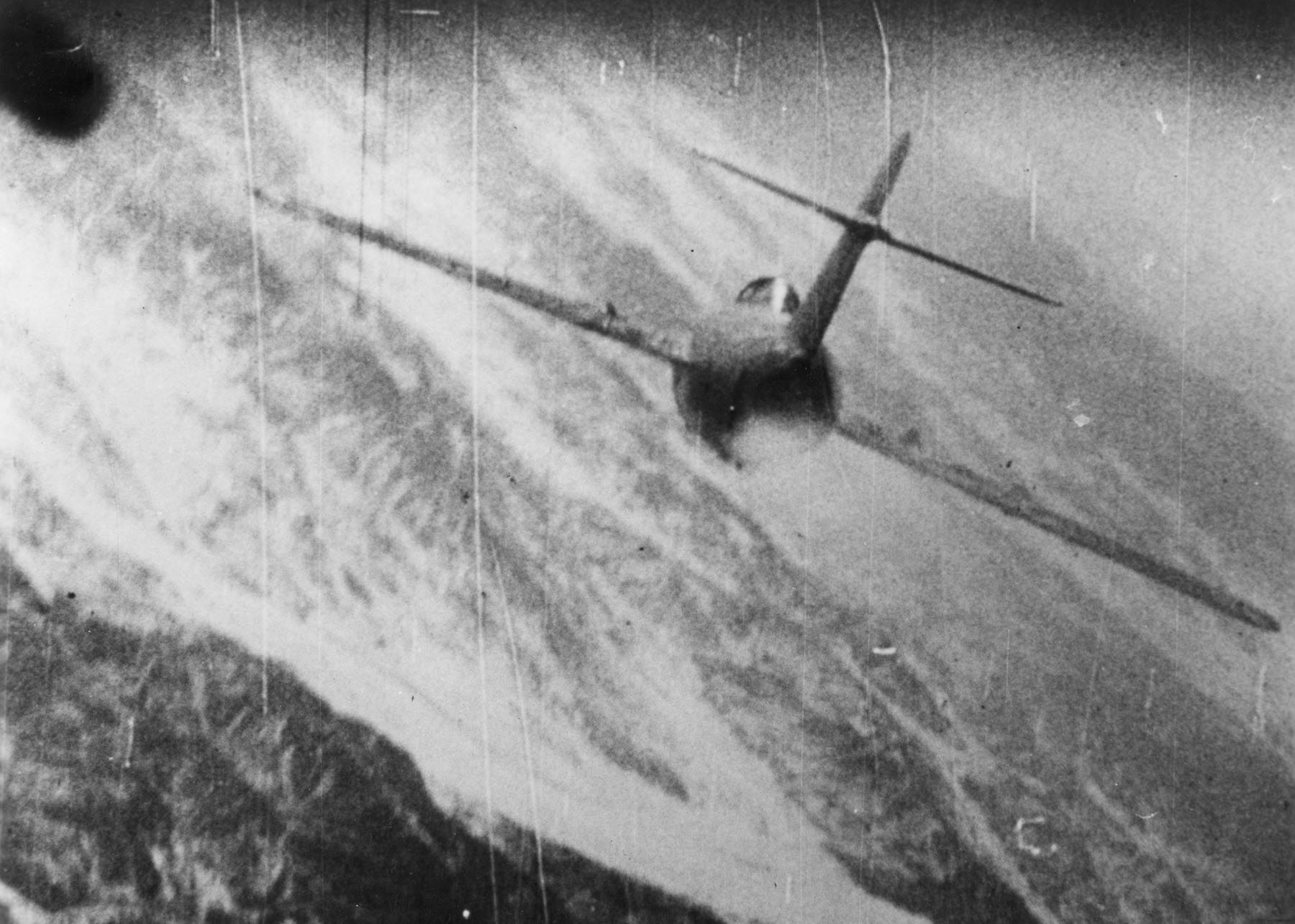 MiG-15 při leteckém souboji, cca 1953