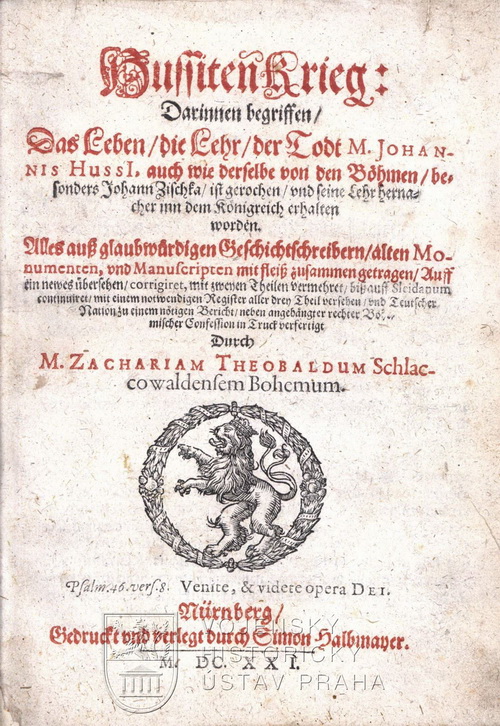 THEOBALDUS, Zacharias. Hussiten Krieg.