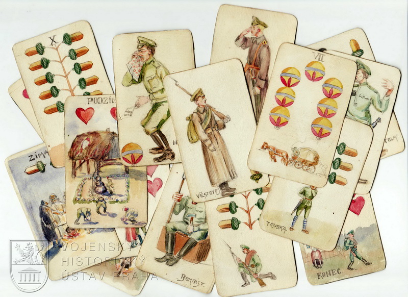 Malované karty z pozůstalosti generála Čečka