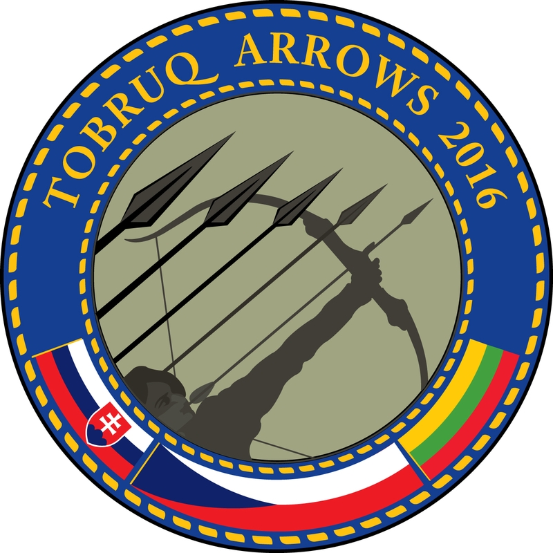 Rukávový znak pro mezinárodní cvičení Tobruq Arrows 2016.