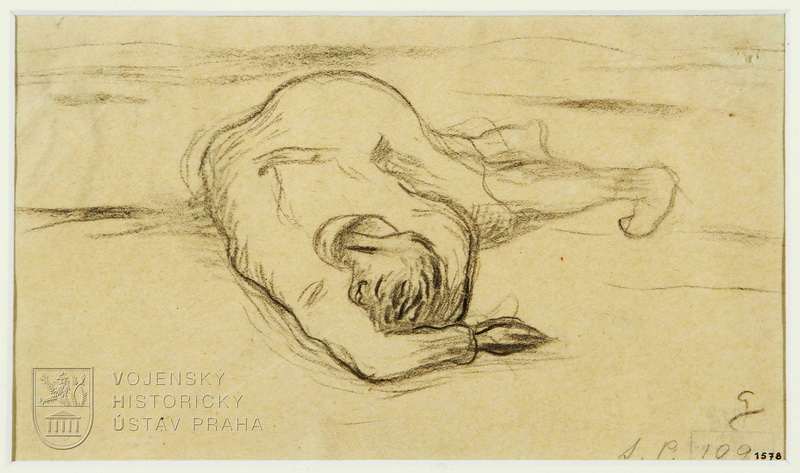 Otto Gutfreund, Mrtvý voják, Francie, kolem 1916