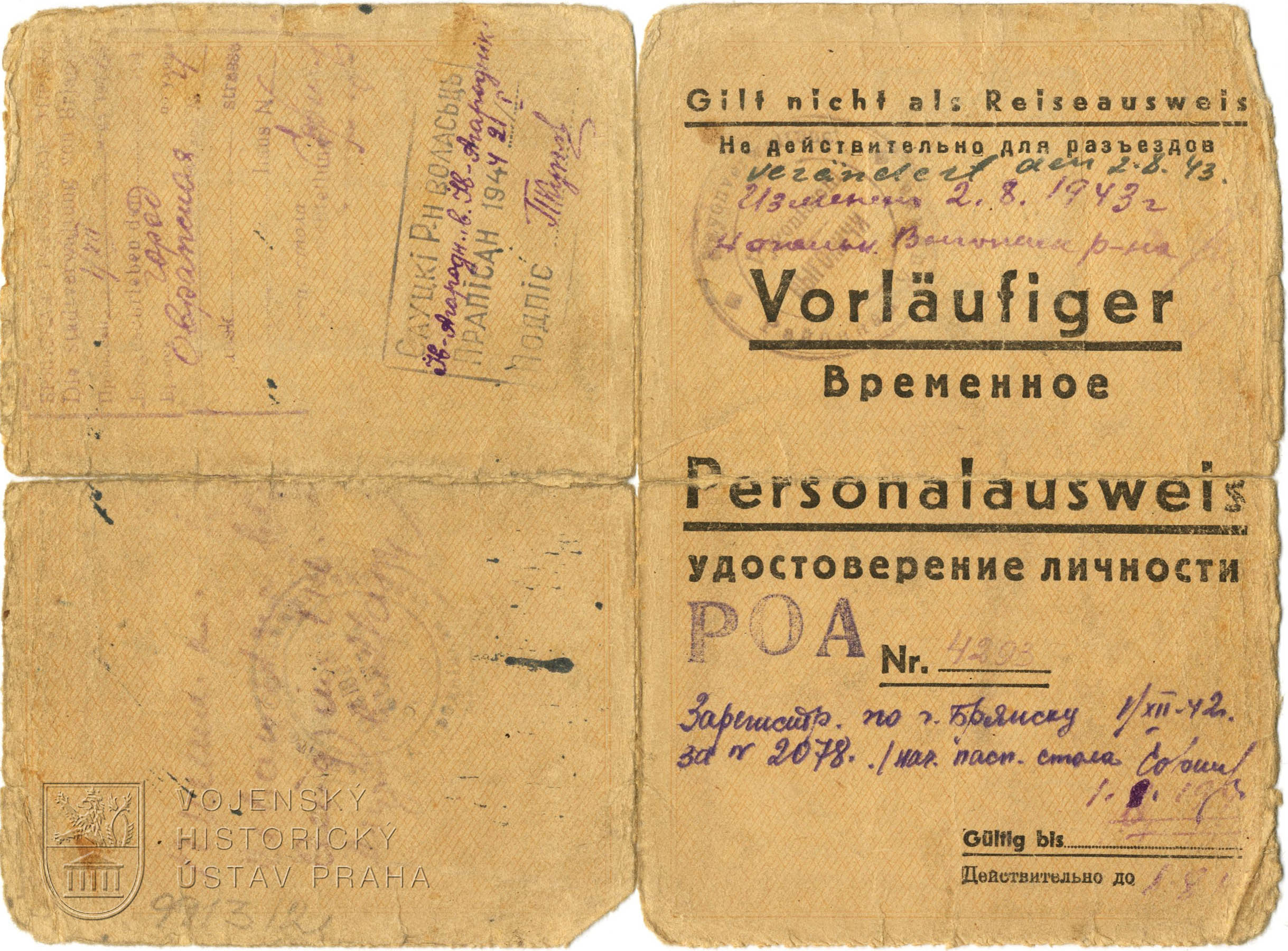 Legitimace příslušníka Ruské osvobozenecké armády