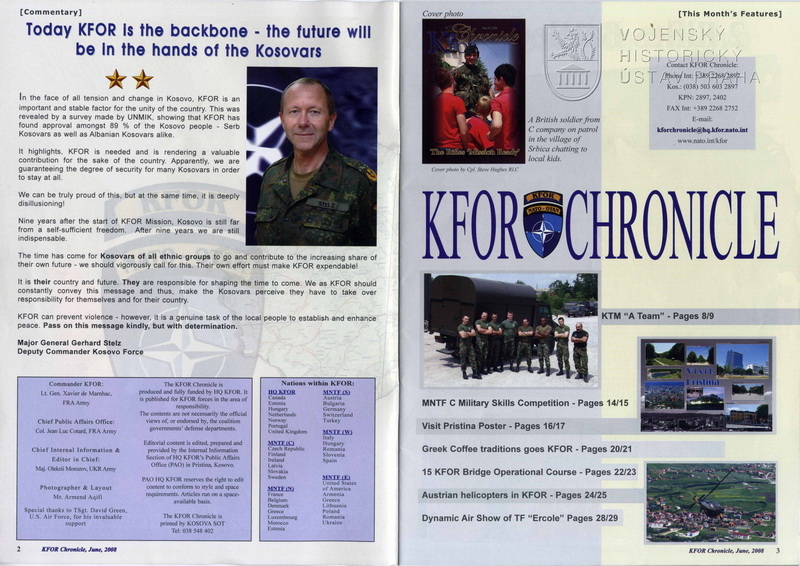 Magazín KFOR CHRONICLE, Kosovská republika 2008