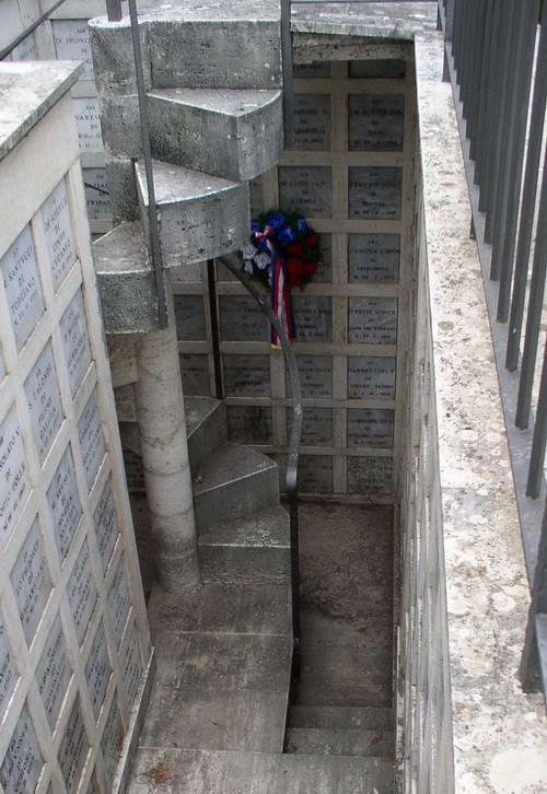 Hrob legionáře Jana Hrazdila na Cimitero Monumentale v Perugii