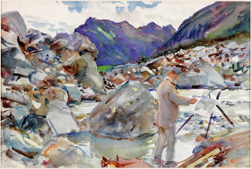 John Singer Sargent: Ledovcový jazyk v Alpách; akvarel na papíře, 1910–1911.
FOTO: Laing Art Gallery, Newcastle-upon-Tyne/Bridgeman Images
