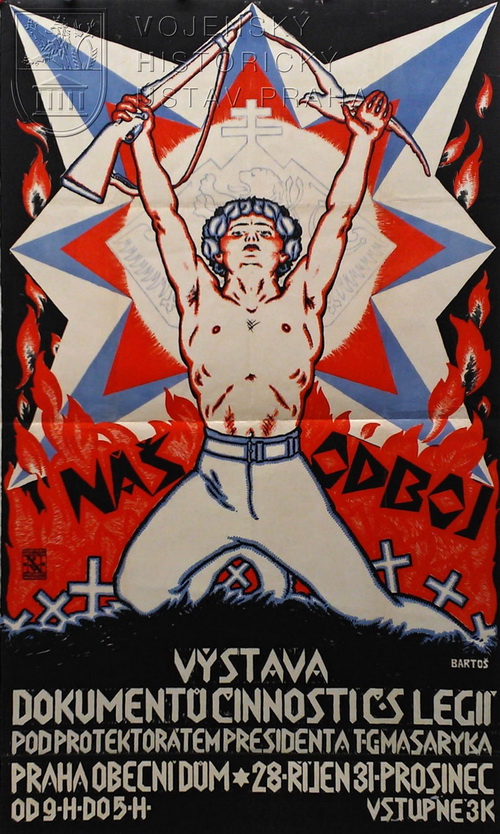 Břetislav Bartoš, Plakát k výstavě Náš odboj, 1919.