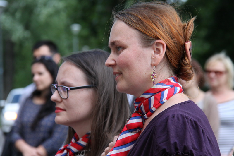 Spoluautorky výstavy Marcela Janouchová (vlevo) a Kateřina Pohlová z České obce sokolské