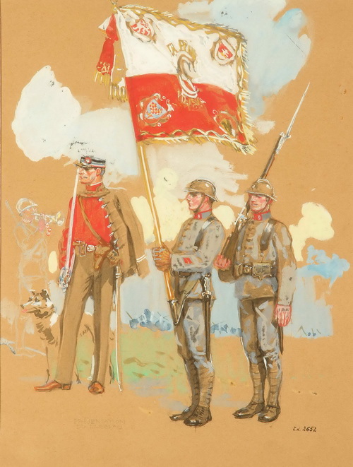 František Kupka, Návrhy stejnokrojů pro čs. armádu ve Francii, 1918