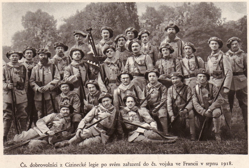 Čeští příslušníci Cizinecké legie, zařazení do čs. vojska ve Francii v srpnu 1918