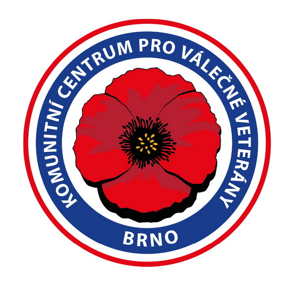 Logo Komunitního centra pro válečné veterány Brno.