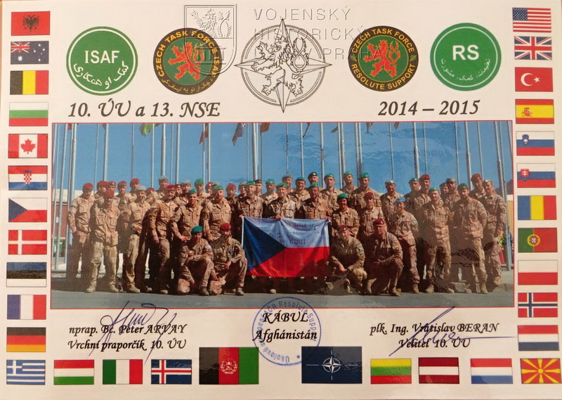 Státní vlajka České republiky od 13. jednotky NSE