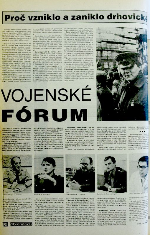 Vojenská fóra v prosinci 1989 aneb Rozhodně a jednotně…