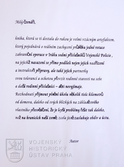 Kronika 4. výcvikové jednotky Vojenské policie v Iráku