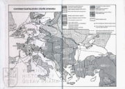 Přední předsádka knihy s mapkou kontinentální blokády císaře Zikmunda.