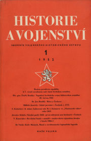 Obálka prvního čísla Historie a vojenství z roku 1952 – výsledek přejmenování časopisu Válka a revoluce