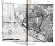 Příloha s reprodukcí plánu Starého a Židovského města z roku 1690.