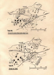 Další fáze bitvy na Bílé hoře na mapce z publikace z roku 1911.