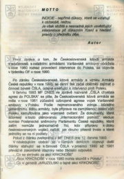 První strana knihy shrnující informace o plánované vojenské intervenci do Polska.
