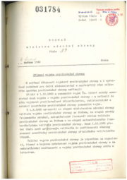 Kopie Rozkazu MNO ze 4. června 1960, v němž nařizuje zřízení vojska protivzdušné obrany, jako samostatného druhu vojska