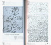 Korejský plánek údolí řeky Čon-čon-gan s čs. polní nemocnicí a ukázka textu z období působení v Severní Koreji.

