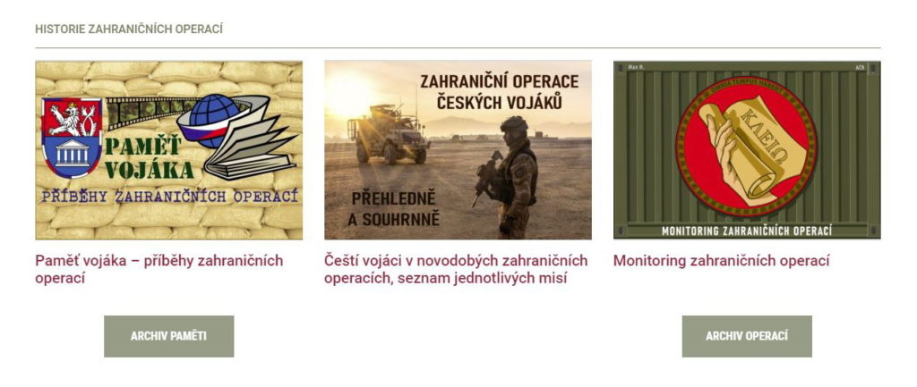 Historie zahraničních operací naší armády nyní přehledně a komplexně, na webu VHÚ
