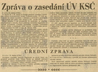 Výměna ministra obrany na stránkách armádních novin