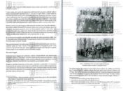 Dvoustrana s ukázkou textu a fotografiemi slovenské roty a příslušníků XIV. slovenské brigády v Báčském Petrovci v listopadu 1944.