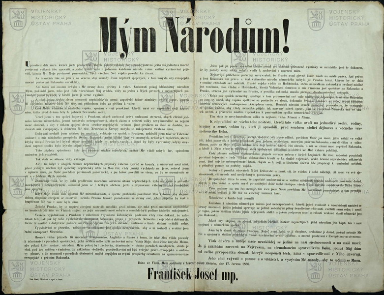 Vyhláška Mým národům! o vyhlášení války s Pruskem, 1866