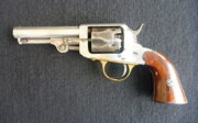 Revolver Union Arms (Marston) Pocket, kolem 1860; jednočinný perkusní revolver s uzavřeným rámem.