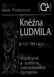 Přední desky knihy s vyobrazením svaté Ludmily.